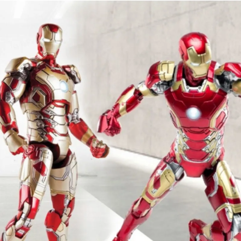 

Anime Figure Armor Joint Movable Led Model Mk43/42 New Comicave Iron Man 1/12 Marvel Collectible 75% Alloy Toys Children Gift