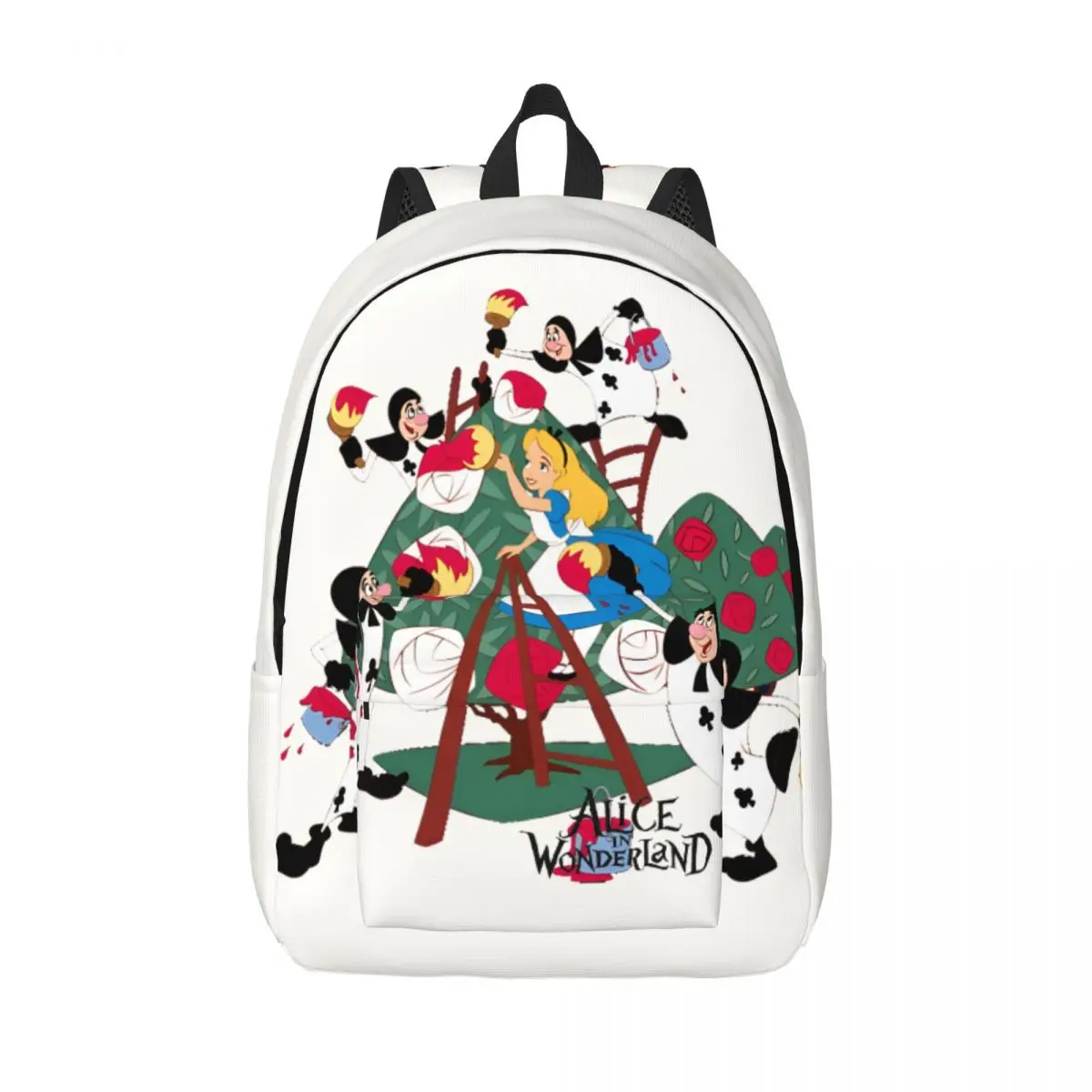 Alice College Bag Disney Alice nel paese delle meraviglie Film Unisex di buona qualità per il lavoro regalo di compleanno zaino lavabile retrò