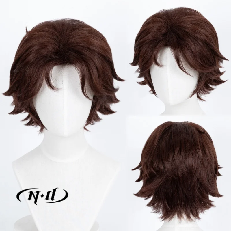 

ND Arcane League of Legends Viktor Cosplay Hair Wigs Short Hair Wigs Heat Resistant Synthetic for Comic Con Coser Costume Party