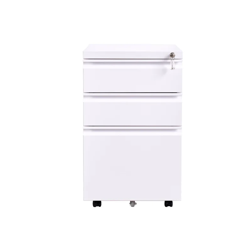 

Office desk removable low cabinet iron with lock drawer data file storage three pumping steel movable cabinet