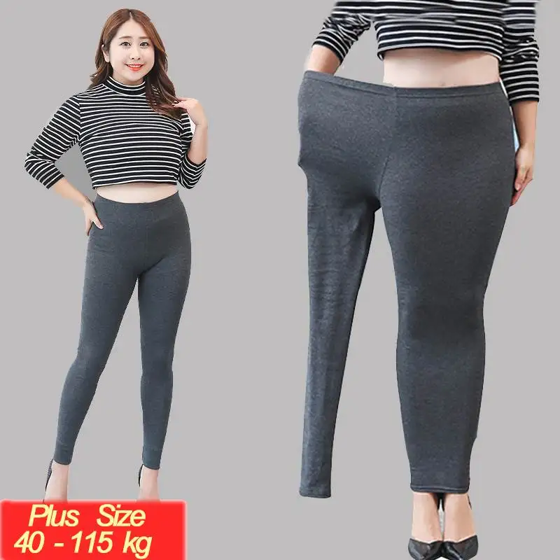 

Женские хлопковые леггинсы больших размеров: осенние базовые брюки, удобные, модные, больших размеров