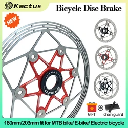 KACTUS Ultralight Bicycle Disc Brake Rotors 180/203mm 6 Bolts Center Lock for MTB/Ebike UCI Approve Stainless Bicycle Brake Part