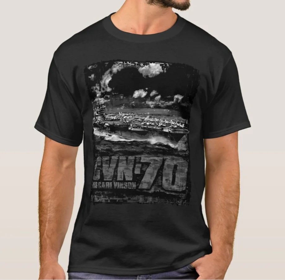 Nimitz Class Aircraft Carrier Carl Vinson USS CVN-70 T Shirt. Short Sleeve 100% Cotton Casual T-shirts Loose Top Size S-3XL