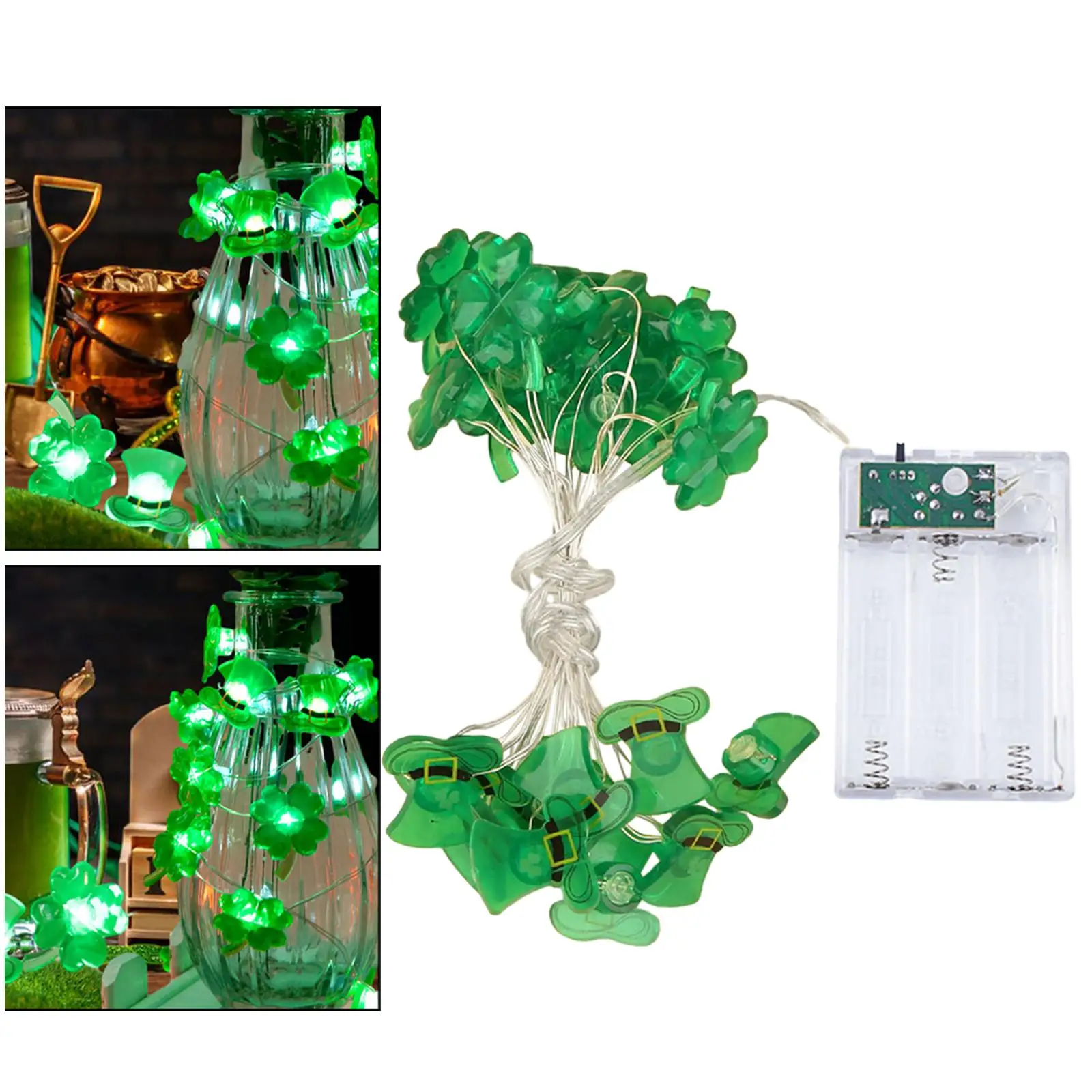 String Lights Green Leaf Fairy String Lights for Patio Garden Indoor Outdoor