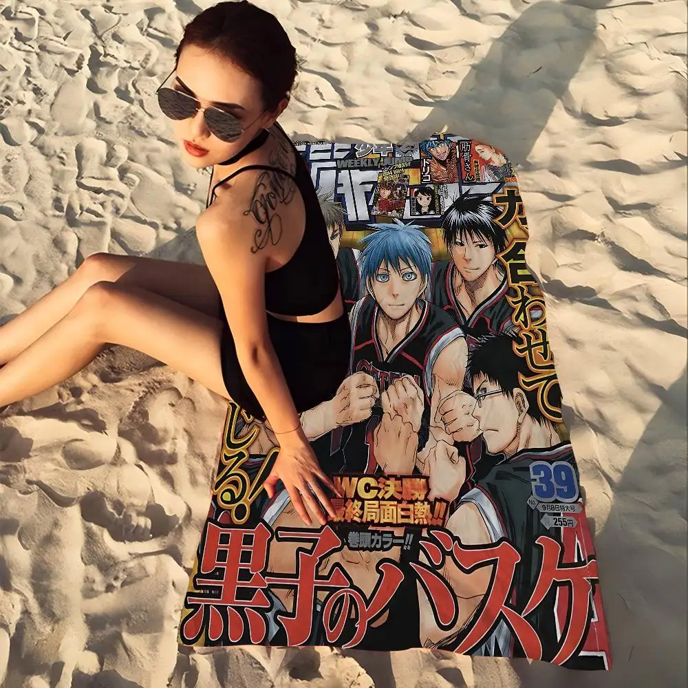 Kuroko Basketball Anime Bath Towel Microfiber Soft Water Absorbing Breathable For Girl Kids Decorative Cartoon Beach Towel