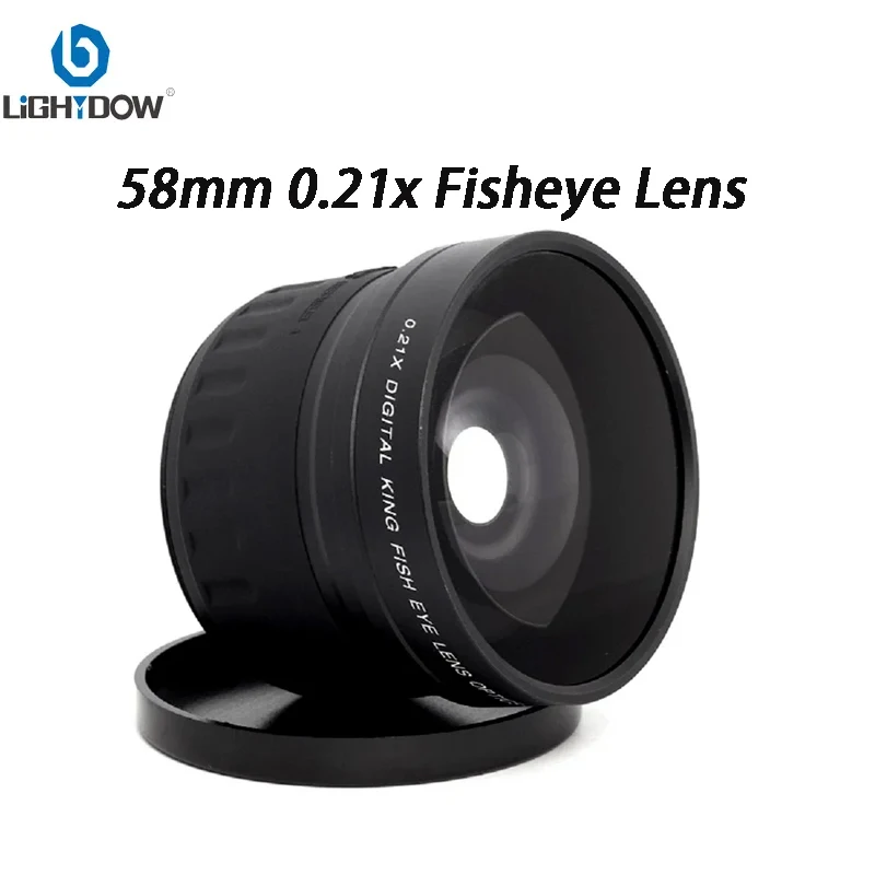 Lightdow 58mm 0.21x Fisheye Lens for Nikon Canon OLYMPUS Pentax Sony FUJI Camera Lens with 58mm UV Filter Lens Thread