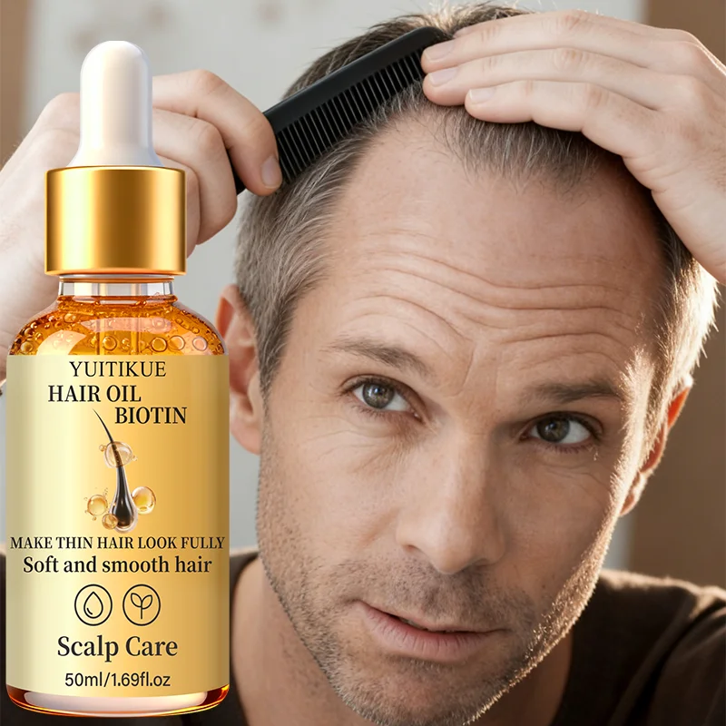 

YUITIKUE биотинное масло для волос-уход за кожей головы, утолщающее масло для тонких волос, мягкое, гладкое, питательное масло для роста волос