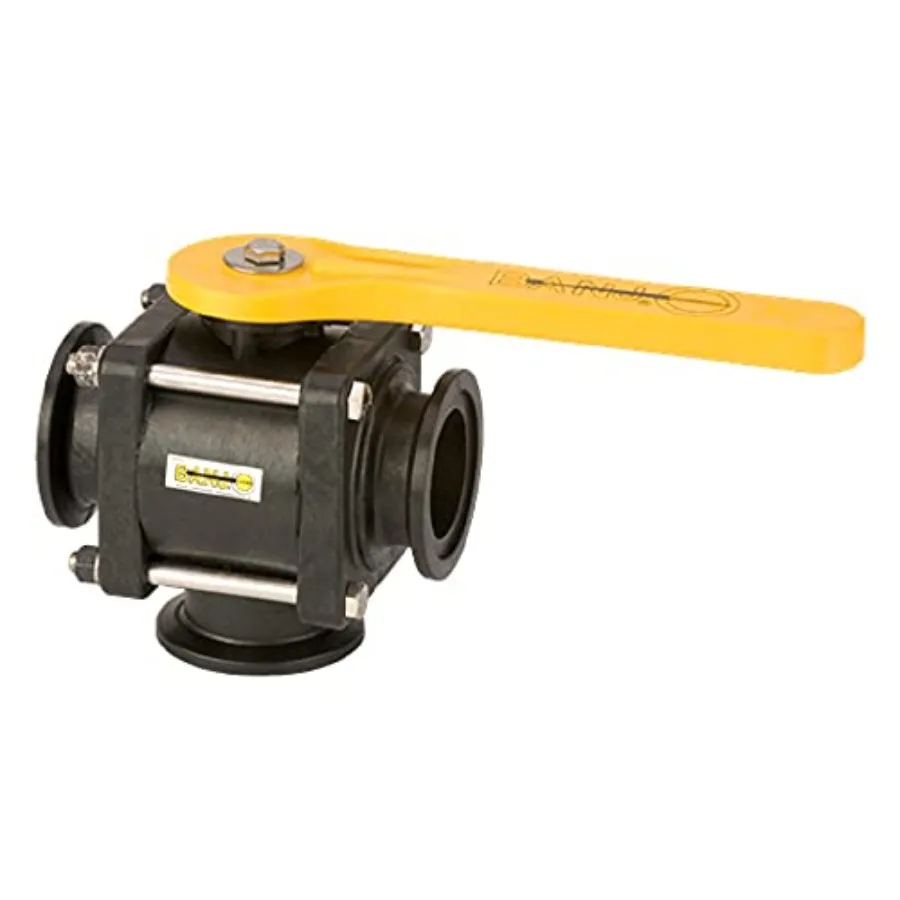 

2 трехходовых полнопортовых коллекторных клапана с нижней нагрузкой и 2 фланцами для промышленных трубопроводных систем, высокая мощность и долговечность.