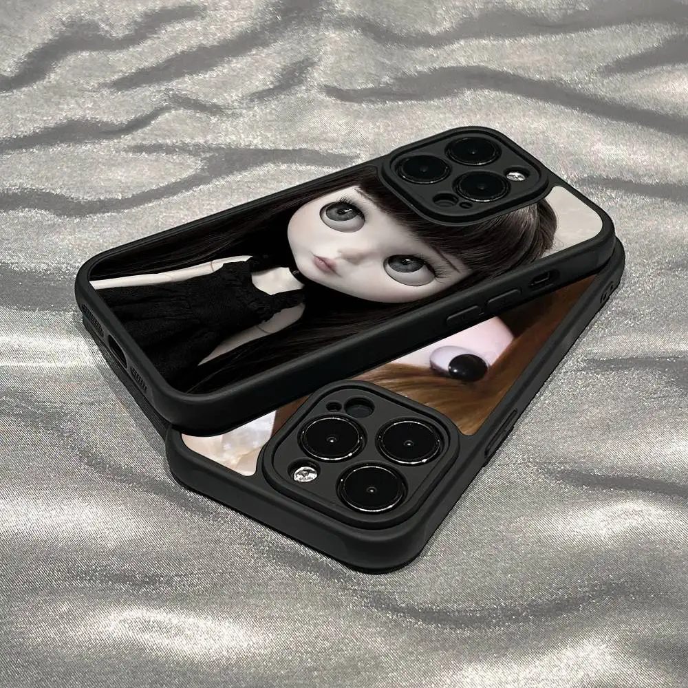 Bl-ytheS لطيف دمية تصميم الأزياء جراب هاتف آيفون 17 16 15 14 13 12 11 برو ماكس زائد سيليكون للصدمات