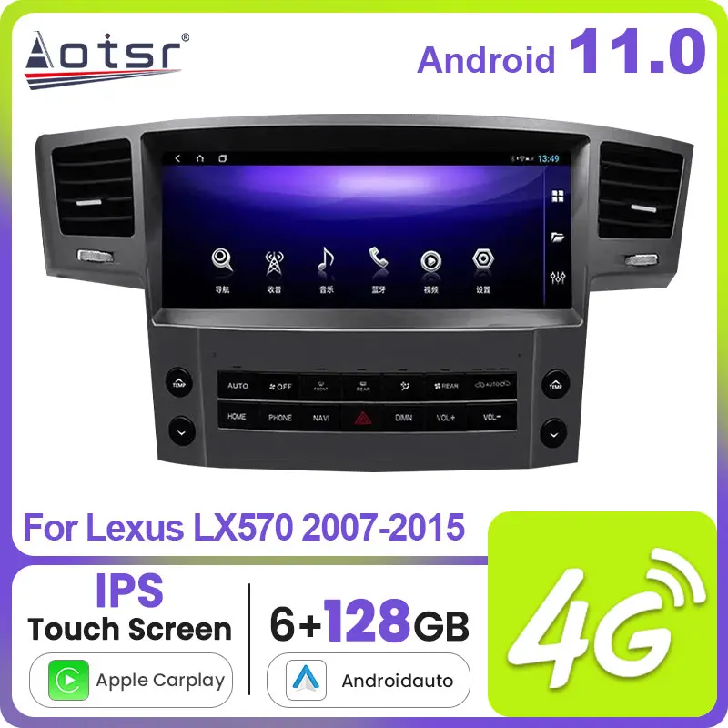 

12.3 inch Android 11.0 Car Radio For Lexus LX570 2007-2015 GPS Navigation Stereo Multimedia Player Carplay Stereo