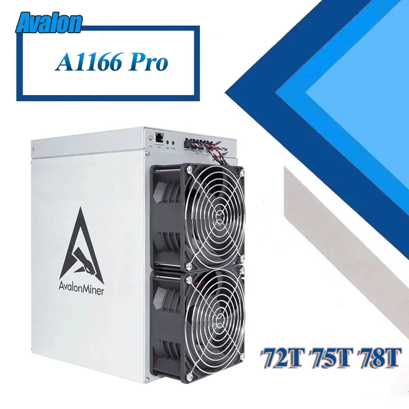 New Avalon 1166Pro 75t 78t 1246 90t 93t 1346 104t 107t 110t Miner with Power BTC BTH miner Asic Miner