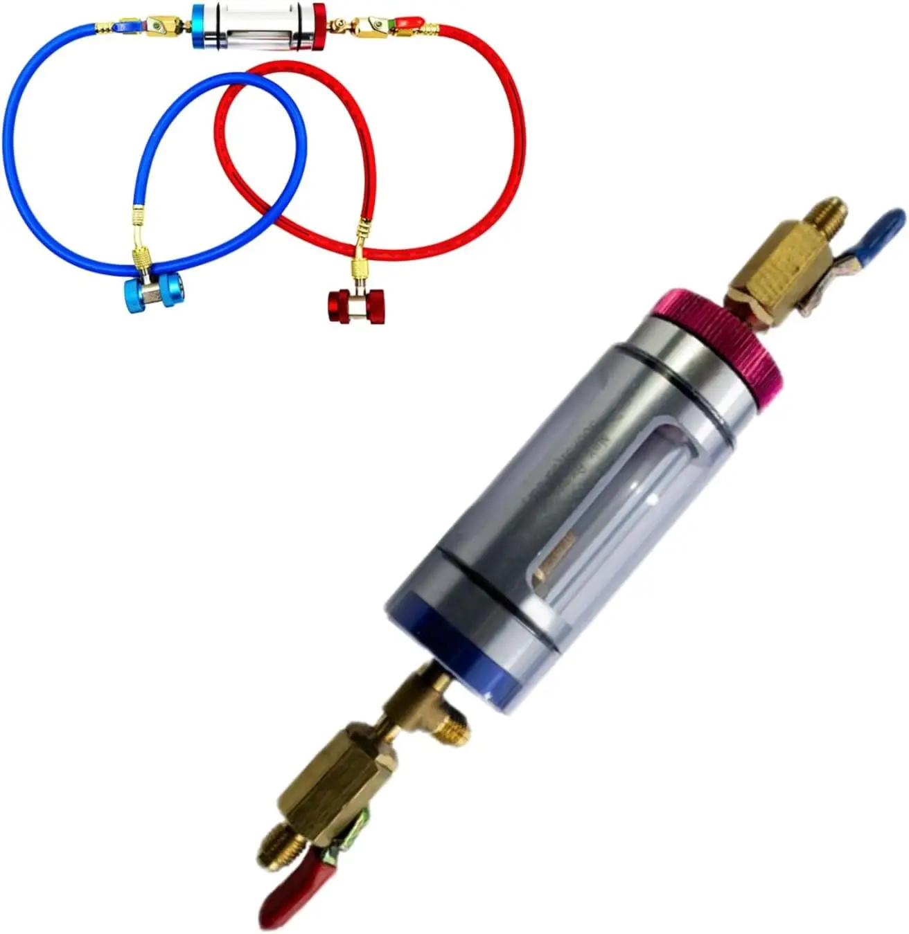 

Automotive Air Conditioning Refrigerant Oil Analyzer Car A/C System Compressor Oil Filter Test Tool Aircon Oilss Checker