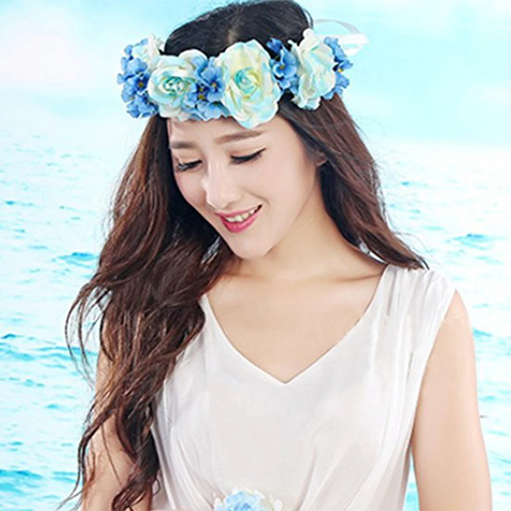 

Artificial Flower Hair Bands Simulation Rose Headband Hairstlye Accessory for Cocktail Party Wedding Engagement Celebration (