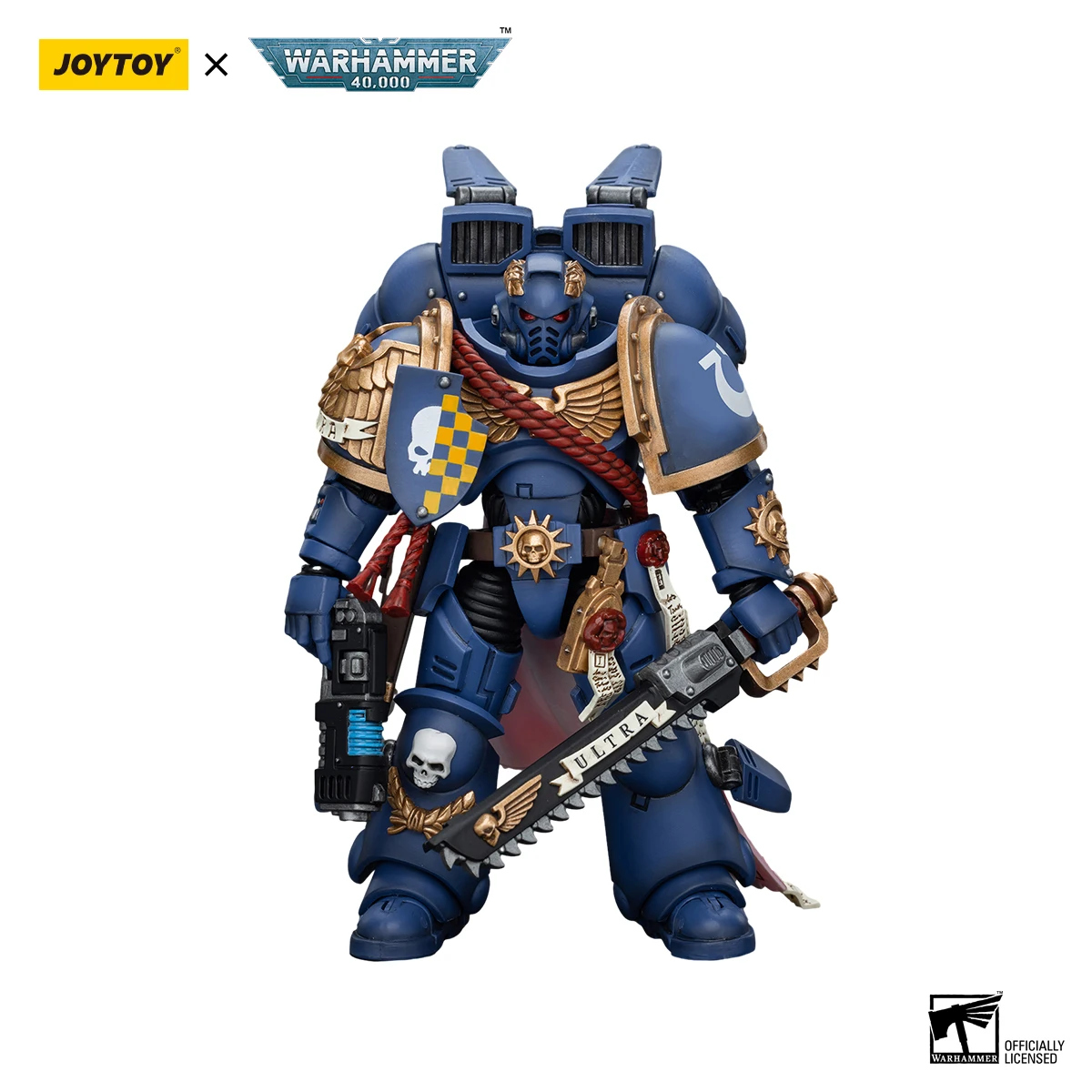 

JOYTOY Warhammer 40k 1/18 Action Figures Anime 12.2cm Ultramarines Captain with Jump Pack