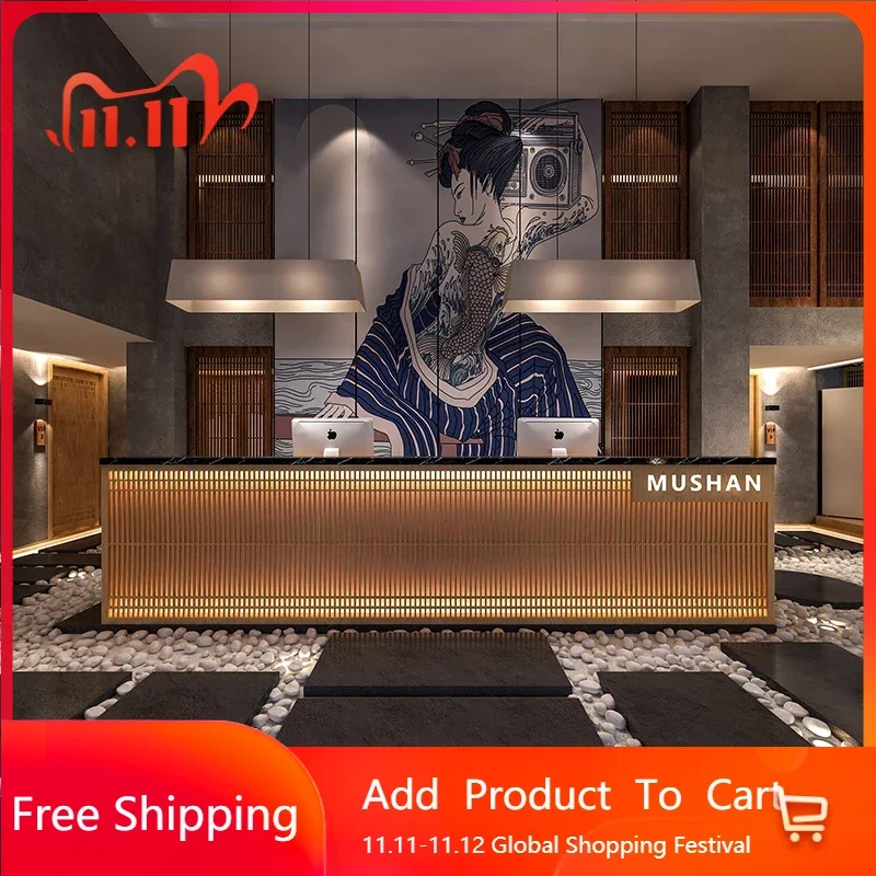 

Modern Reception Tables Shop Counter Desk Customer Center Hallway Table Atril Clothing StoreOffice Masa Chinese Style Furniture