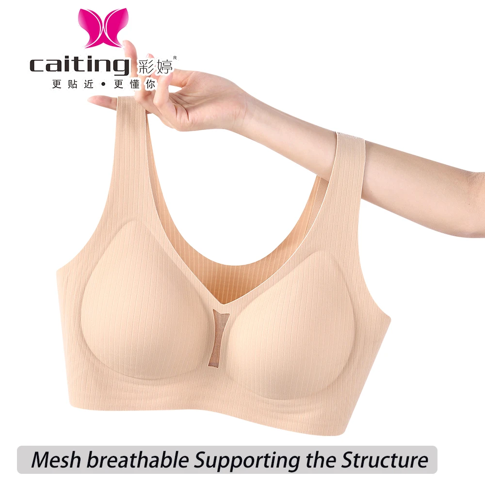 CAITING tělová bezešvá podprsenka Bezešvá jednodílná podprsenka Victoria's Top Secret sous vêtement Dámské podprsenky s malým hrudníkem, nabírané, doprava zdarma - náhled 6