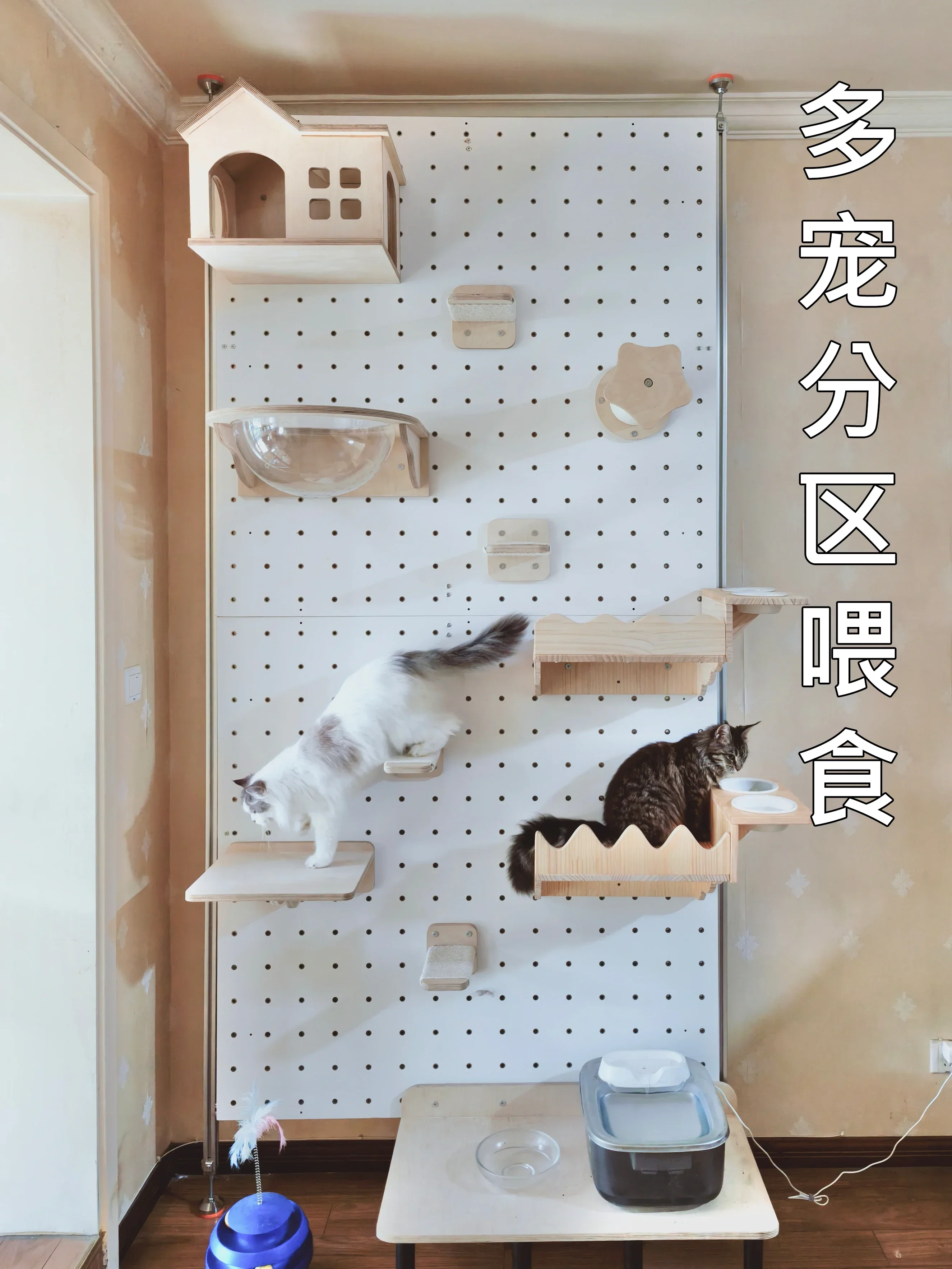 Cave board cat climbing frame Aluminum profile Household shelf Cat climbing frame