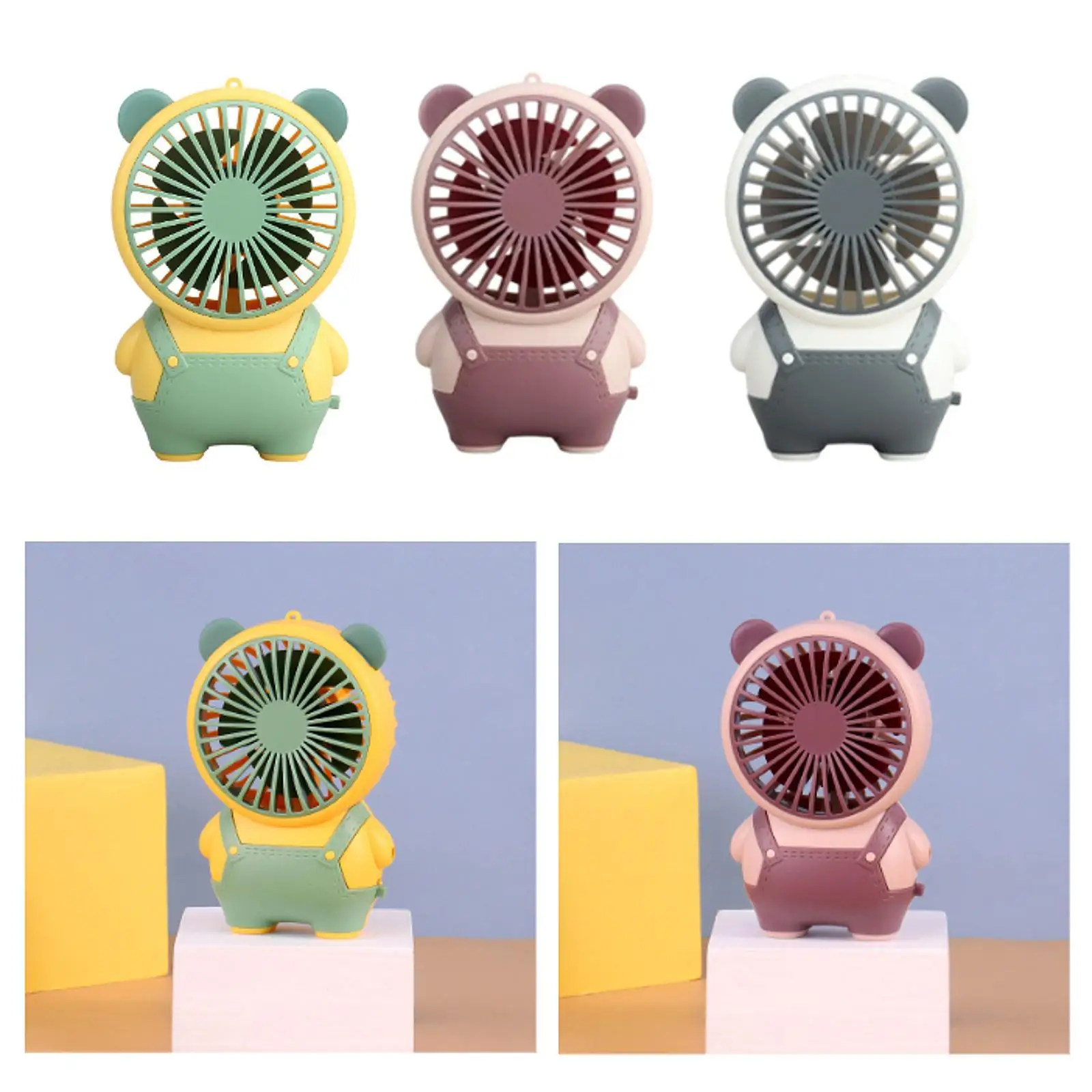 Ручной вентилятор с зарядкой через USB, маленький персональный вентилятор с героями мультфильмов для рыбалки, кемпинга, путешествий