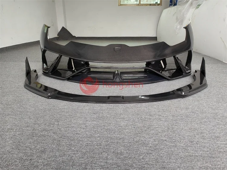 Upgrade P-Style Carbon Fiber Body Kit Front Bumper and Front Lip Designed Specifically for Lamborghini Huracan LP610 580