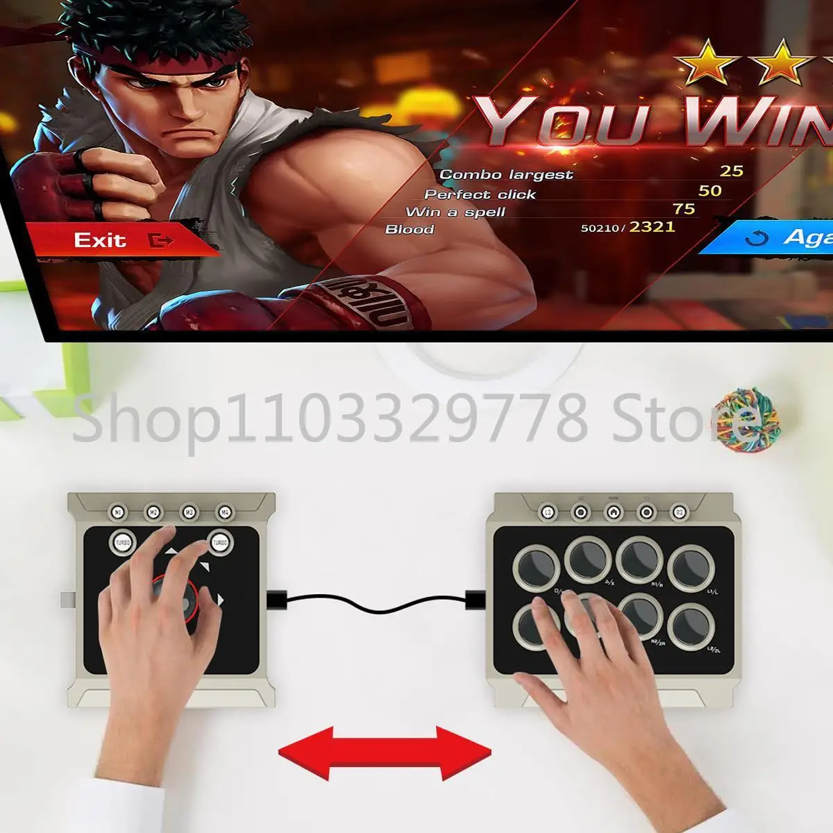 Arthur Fighting King Rocker Support Switch/PS4/PS3/PC Play Arcade Street Fighter Fighting Game Accessories