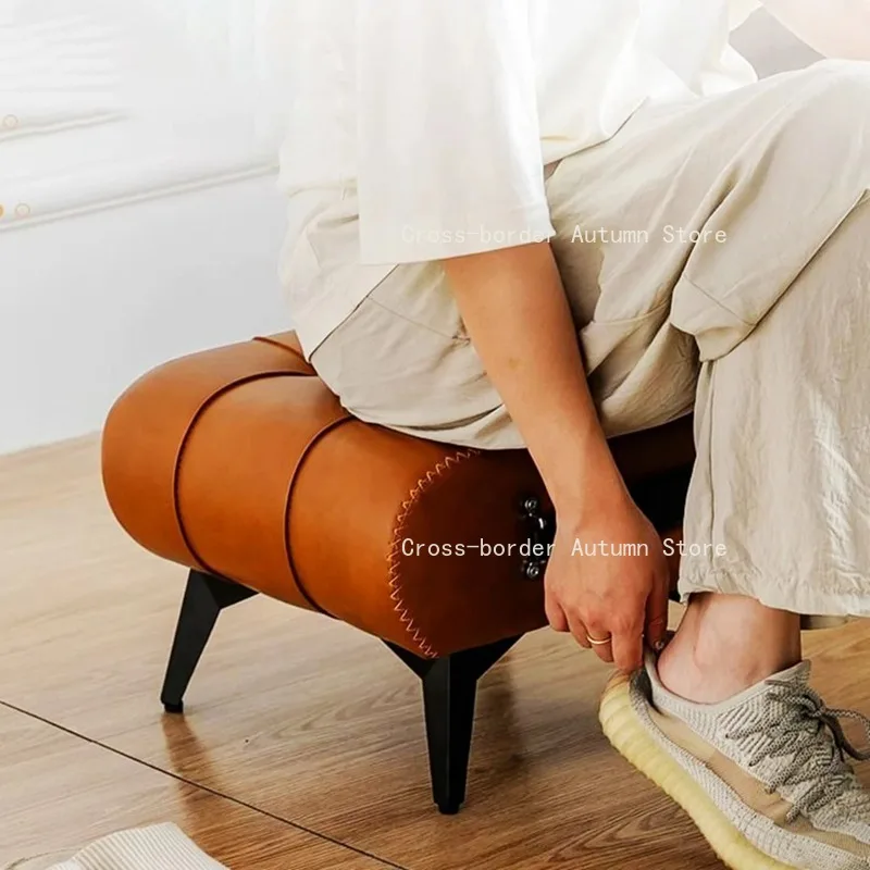 Household Shoe Replacement Stool Home Door Shoe Changing  For Living Room Entrance Door Soft Small  Light Table Stool