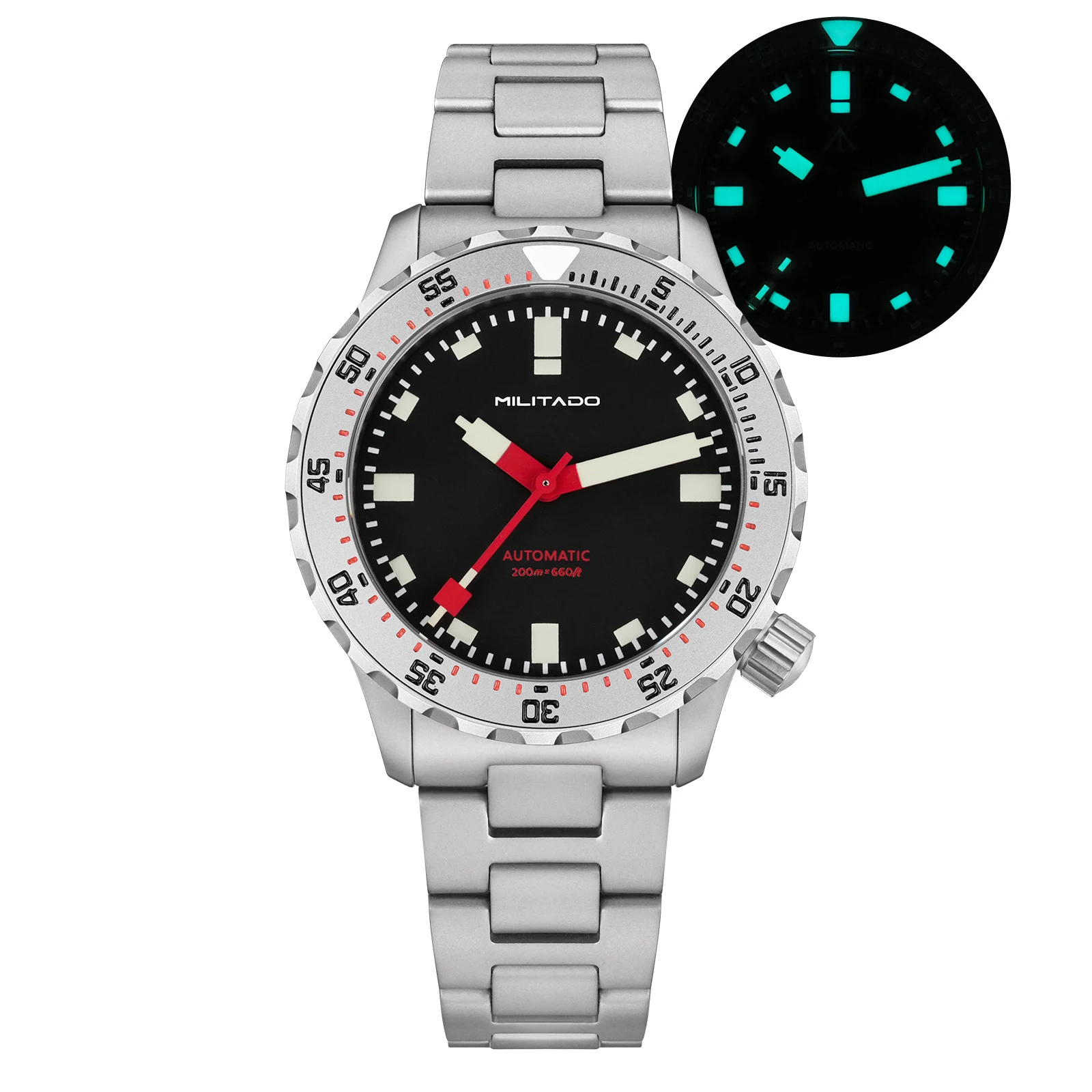 Militado Nieuw ML20 Automatisch Mechanisch Horloge PT5000 Saffier 200M Waterdicht Roestvrij Stalen Armband 39Mm Luxe Horloge Man