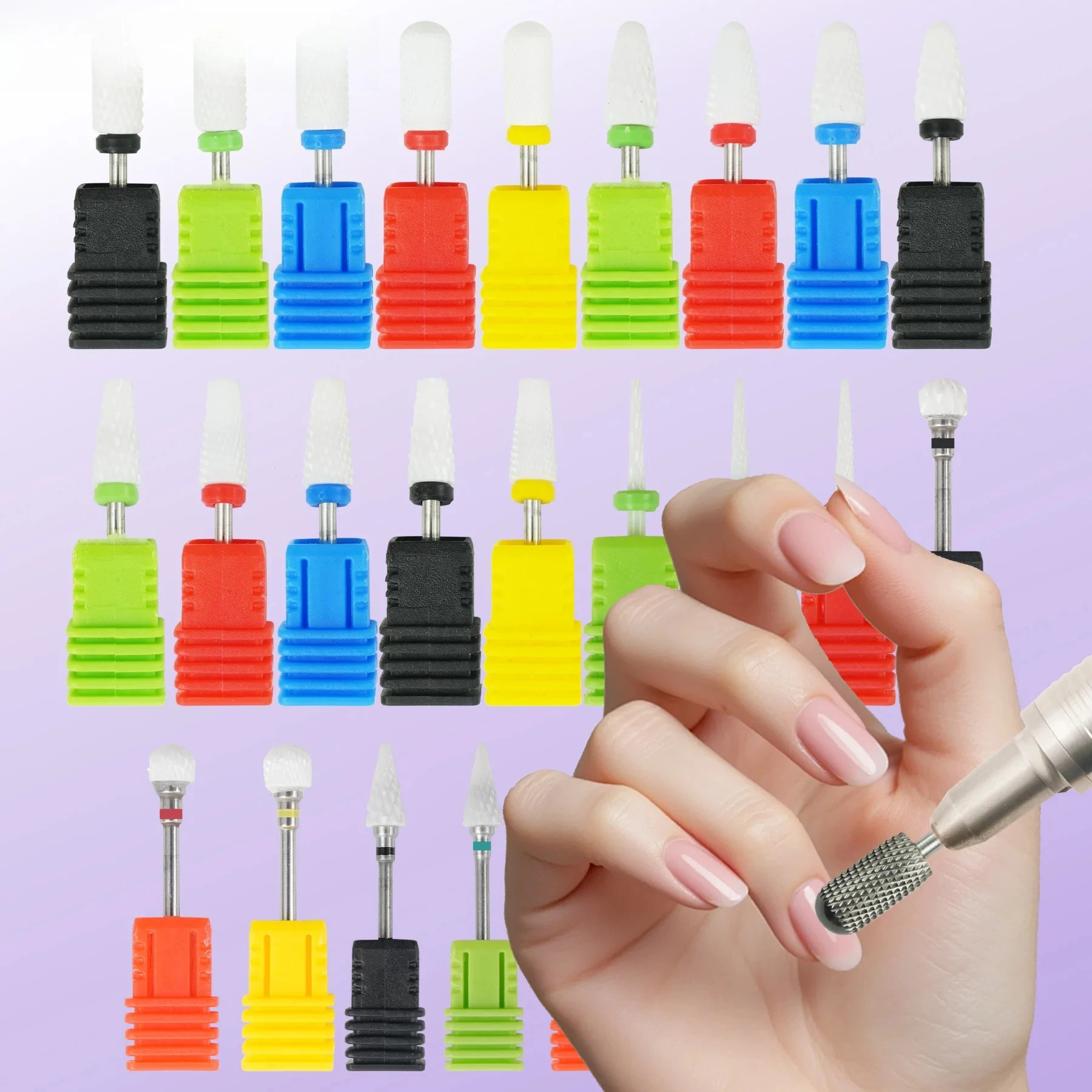

1Pcs Ceramic Milling Cutter Nail Drill Bits Electric Manicure Drills Pedicure Mill Bits Machine Files Nail Art accessories Tool tornado nail drill bit