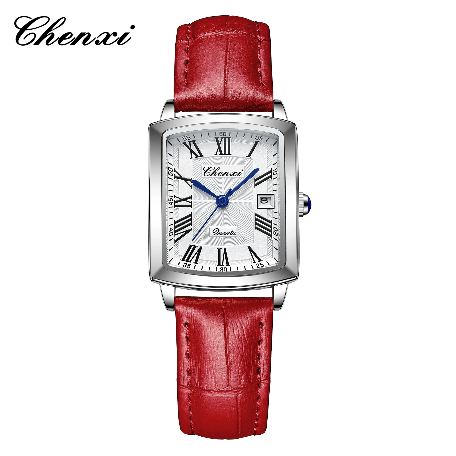 New European American Casual Leather Couple Quartz Watch Waterproof Sports Calendar Roman Digital watches for Male and female