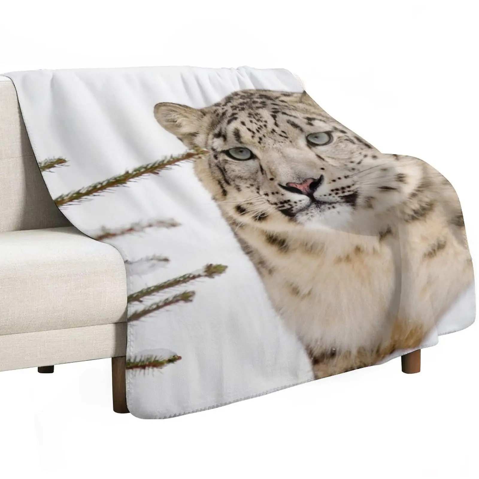 Snow Leopard #14 Throw Blanket Vintage Nap Baby Extra Large Throw Hair Soft Plush Plaid Blankets