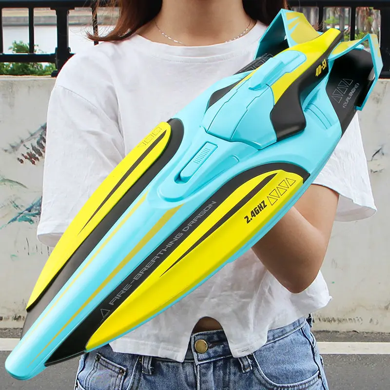 2024 Hot 35 KM/H RC High Speed Racing Boat Speedboat Remote Control Ship Water Game Kids Toys Children Gift remote control boat