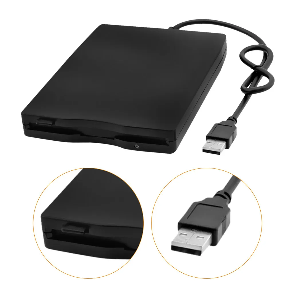 

Компактный USB-драйвер для флоппи-дисков 2.0, высокая скорость передачи данных, легкий, для ноутбуков с Windows 10, черный.