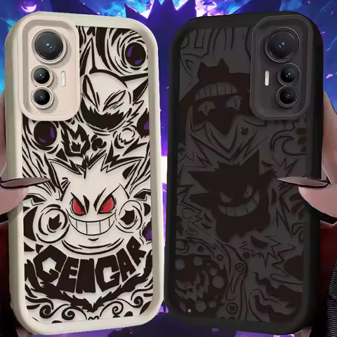 P-Pokemon Gengar Case for Xiaomi POCO X6 X5 X4 GT X3 NFC F3 F4 F5 F6 M5S C65 M6 Pro 4G 13T 12T 11T 13 12 11 Soft Silicone Etui