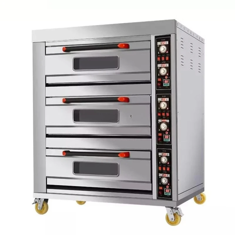Commercial portable electric pizza oven for baking gas and propane deck bread oven for bakeries