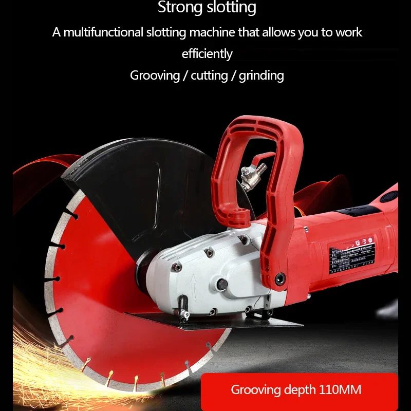 

12 Inch Single Chip Electric Wall Cutting Machine Slotting Machine 220V/3000W Multi-Function Handheld Electric Saw Cutting Machi