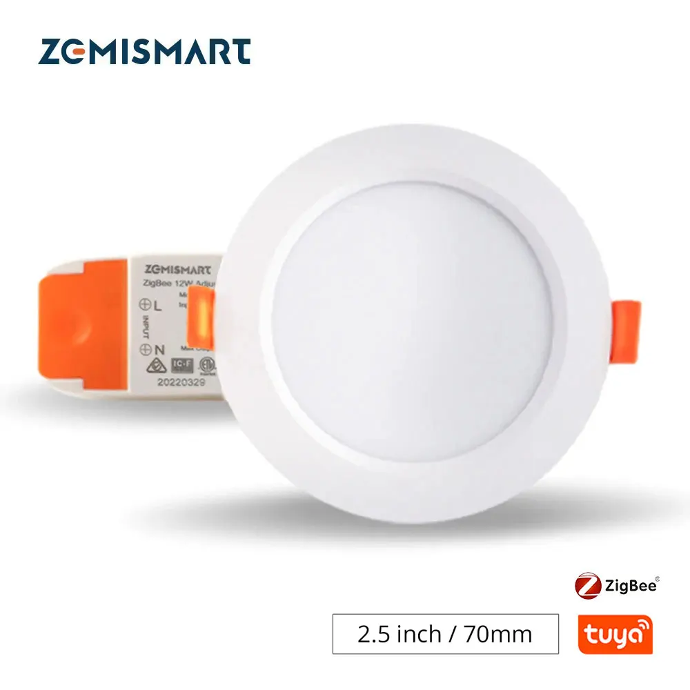 Zemismart Zigbee 3.0 2.5 Inch RGBW Smart Downlight Led Light Echo Plus SmartThings Smart Lighting Solution Alexa Google Home