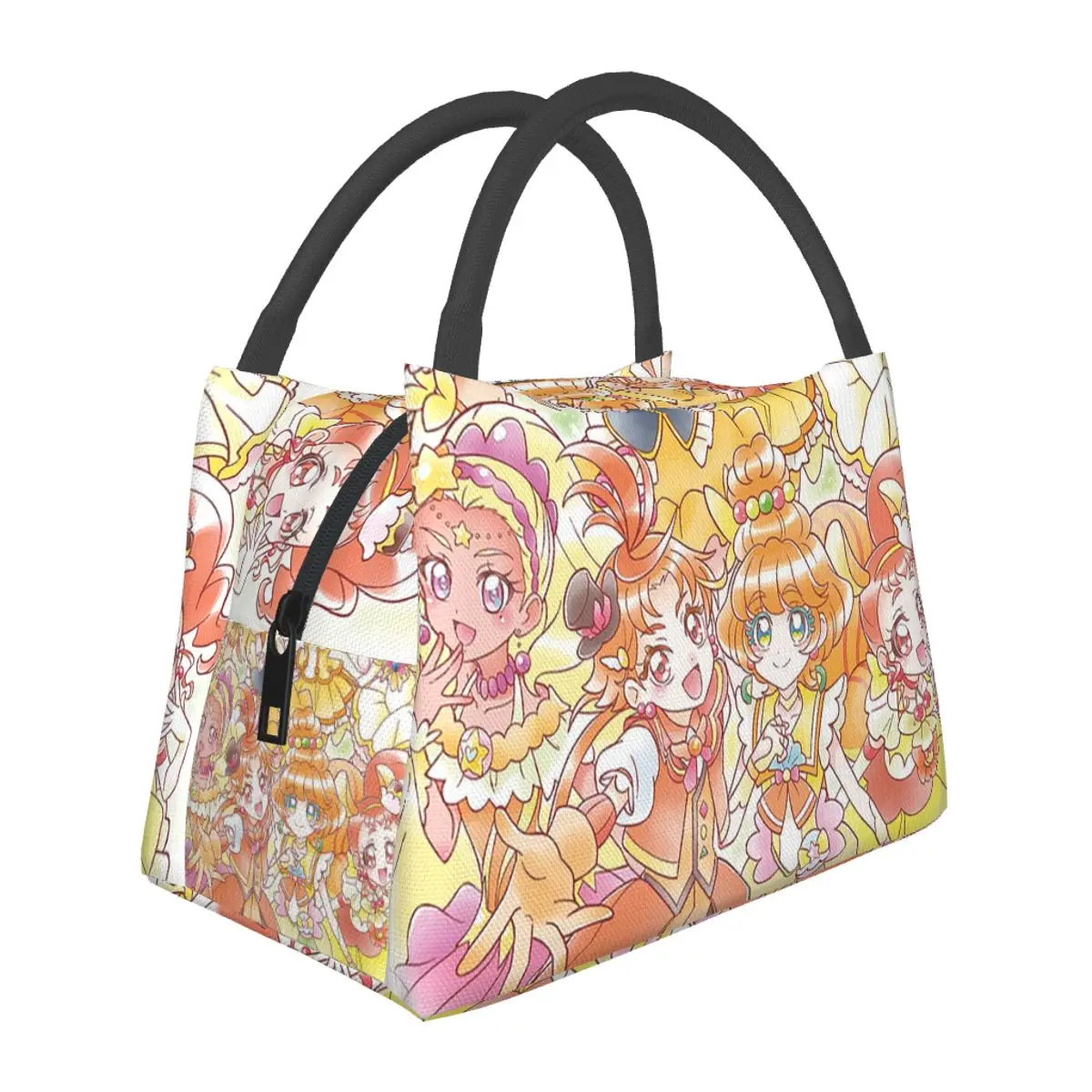 Smile Precure Lunch Bags Insulated Bento Box Resuable Lunch Tote Picnic Bags Cooler Thermal Bag for Woman Student Work