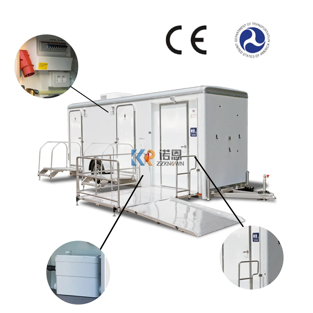 China Luxury Movable Toilets Of Moving Wc Portable Shower Restroom For Sale Prefab Mobile Toilet Trailer