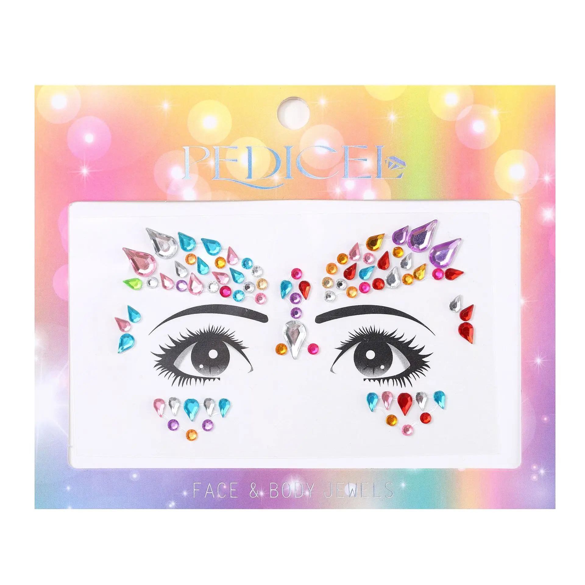 Colourful Kids Makeup Face Stickers Crystal Diamonds Gemstones Girls Women Holiday Glitter Party Self Adhesive Eye Face Tattoos