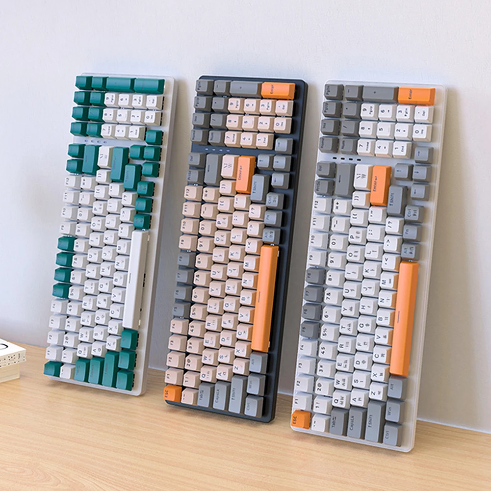 

RGB Mechanical Keyboard 100 Keys Gamer Keypad 9 Lighting Effects Personalized Keypad USB Type C Wired Keypad for Laptop Computer