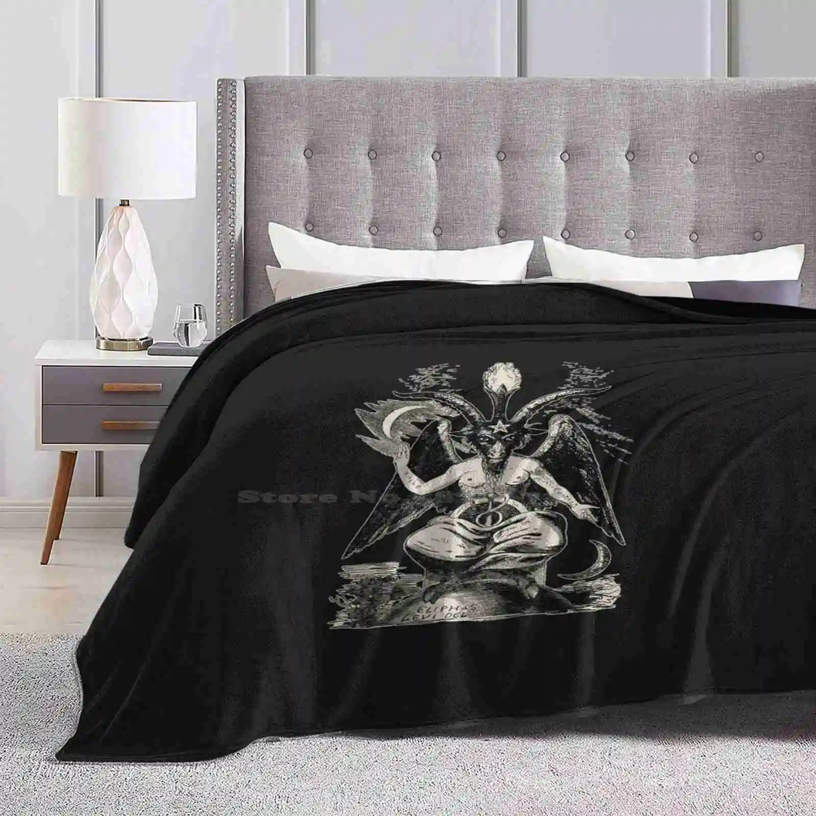 Baphomet New Print Novelty Fashion Soft Warm Blanket Baphomet Pan Teufel Devil Lucifer Luzifer Satan D ? Mon Demon Woodcut