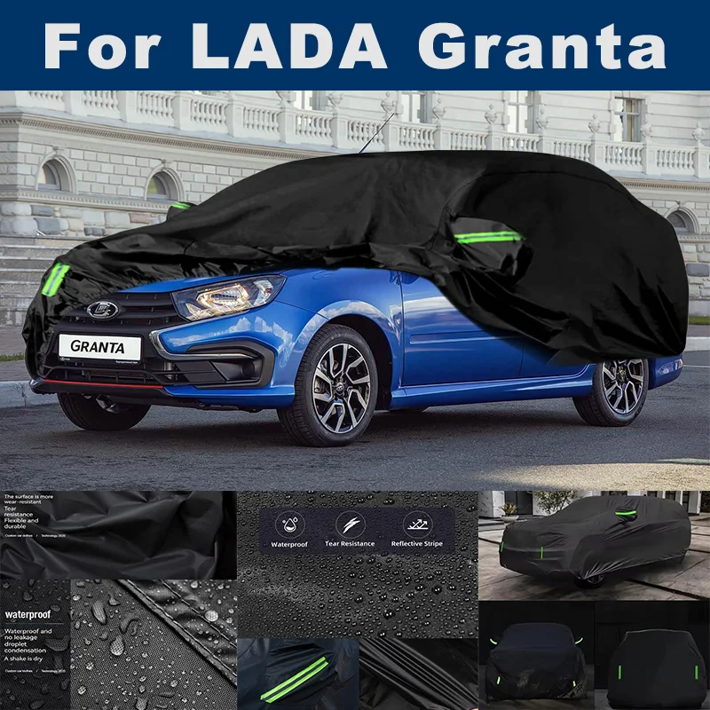 

Outdoor Car Cover with Reflective Strips - For LADA Granta, Snowproof Dustproof Waterproof Sunproof Shield