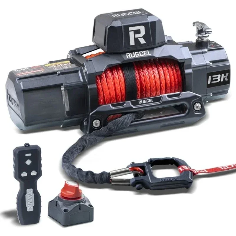 

Great deal.WINCH 13500lb New Waterproof Electric Synthetic Rope Winch 12V with Hawse Fairlead,2 in 1 Infrared Remote Control