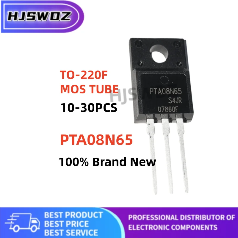 10/20/30PCS 100% New PTA08N65 08N65 TO-220F MOSFET Field-Effect transistor