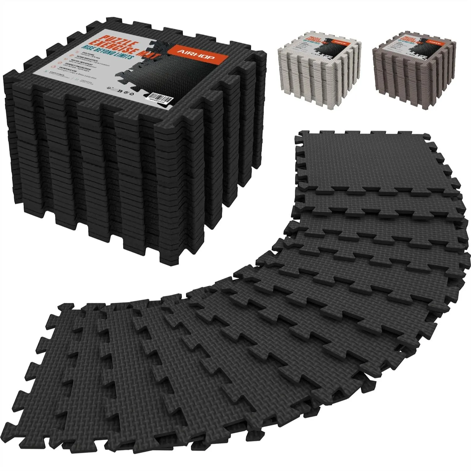 18 Tiles EVA Foam Gym Floor Mat, High-Density Interlocking Puzzle Mats for Home Workout Garage