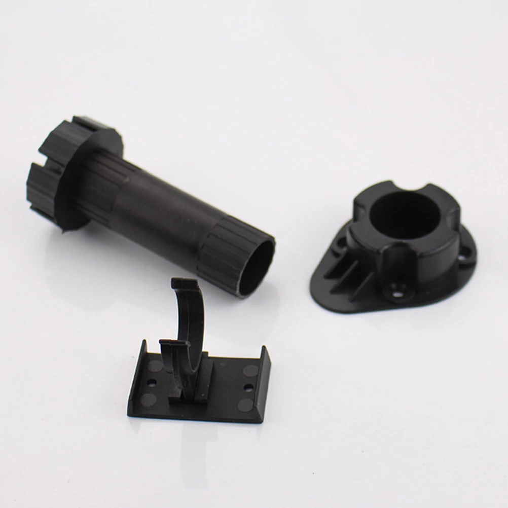 

24pcs Cabinet Leveler Kick Clips Adjustable Feet Furniture Plinth Leg Clips Black PP Durable For Home Shop Hotel Bathroom