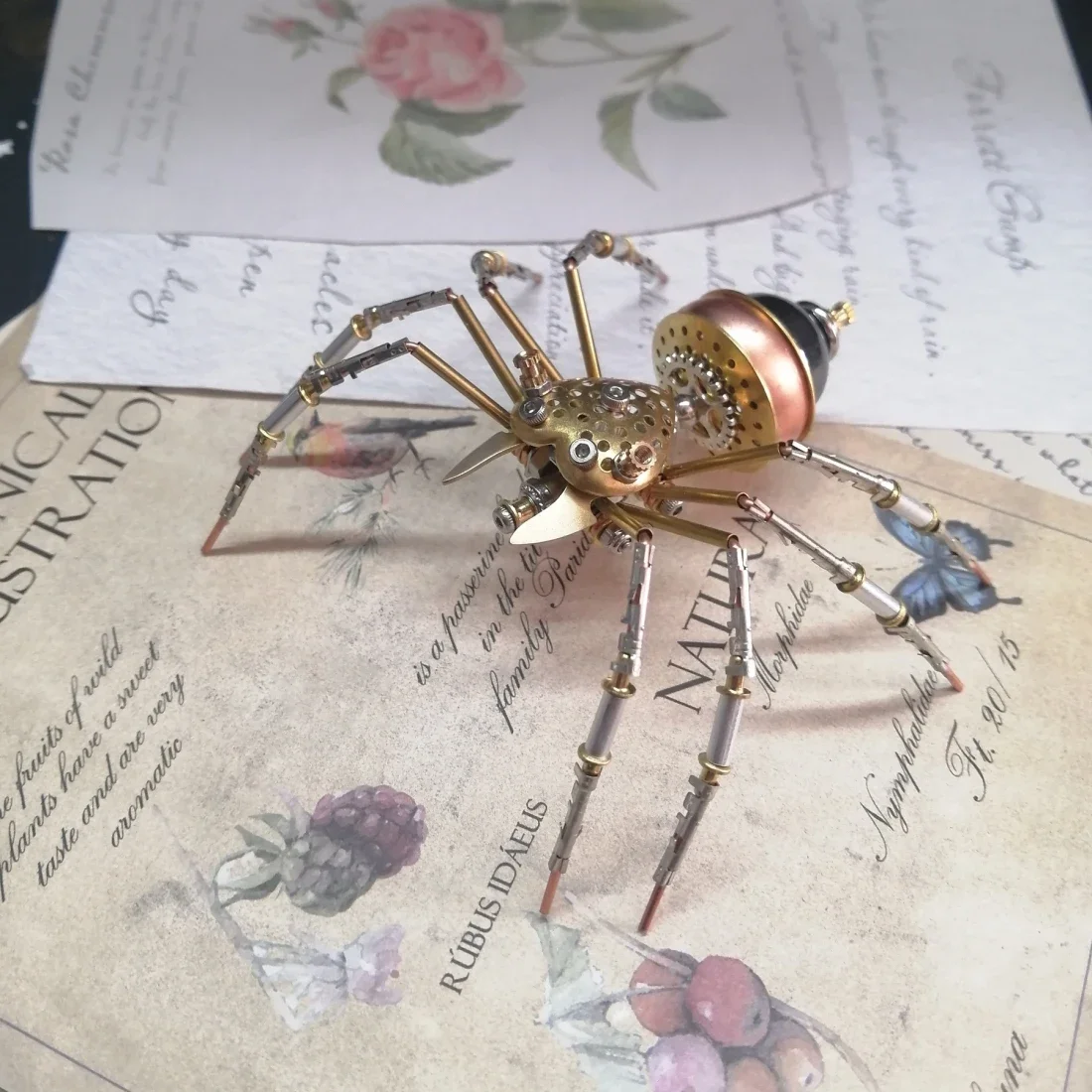 Kit de modèle d'araignée sautante en métal, insectes mécaniques Steampunk, puzzles 3D, modèles d'assemblage en métal, puzzle jouet