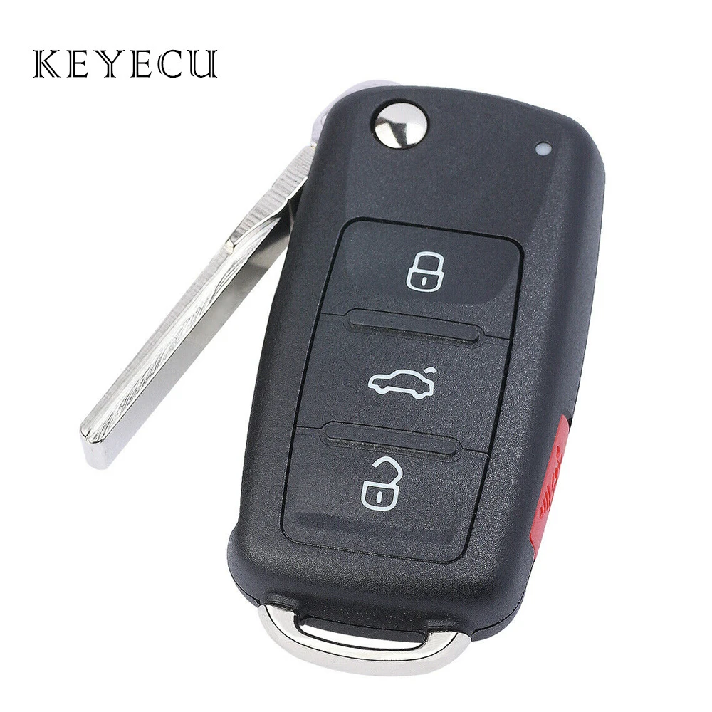 Keyecu KR55WK45022 315MHz / KR55WK45021 433MHz 46 Chip Remote Key Fob ID46 Chip for Volkswagen Phaeton Touareg 3D0 959 753 O