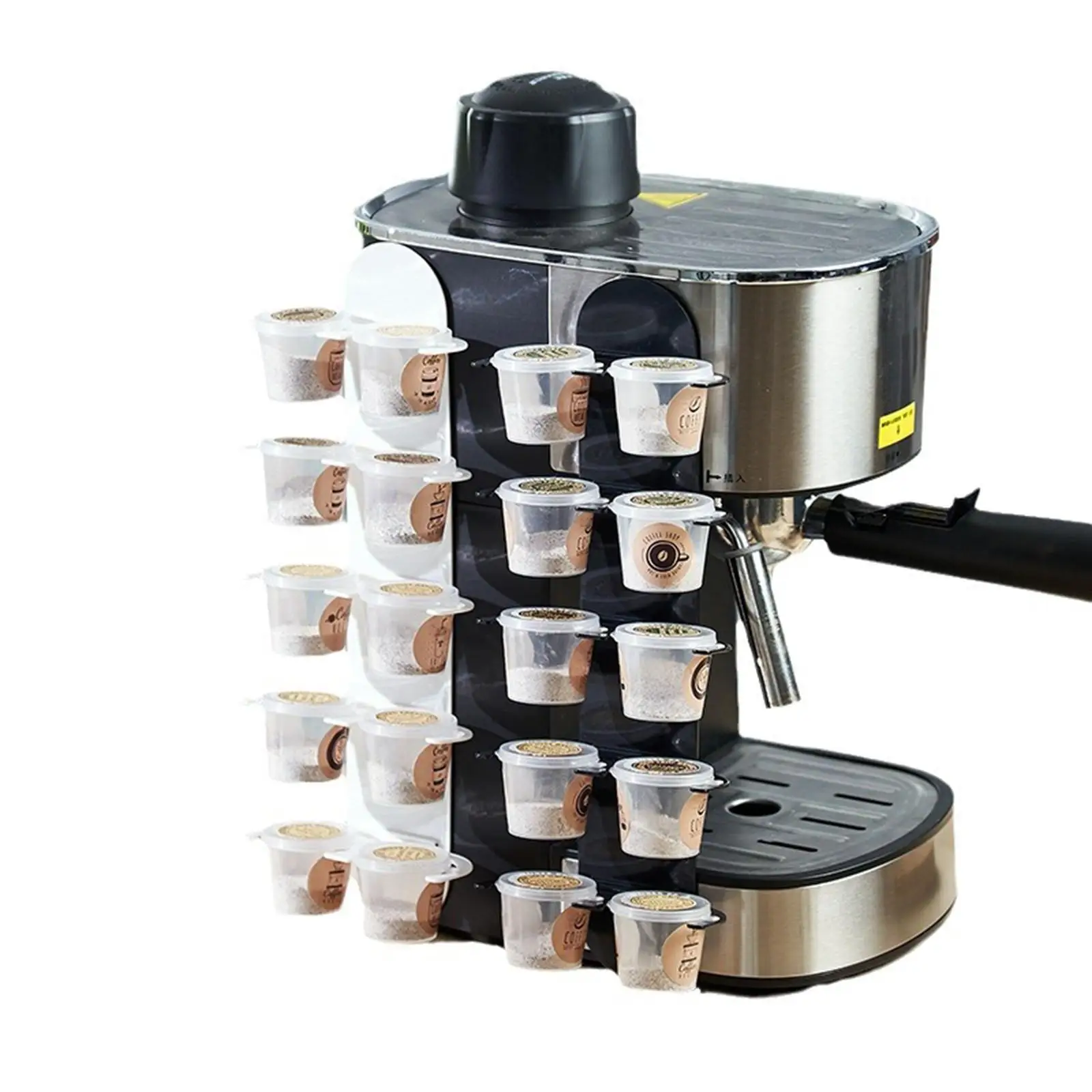 Coffee Capsule Organizer Space Saving Wall Mounted Pod Rack for Kitchen Coffee Bar Accessories Organizer