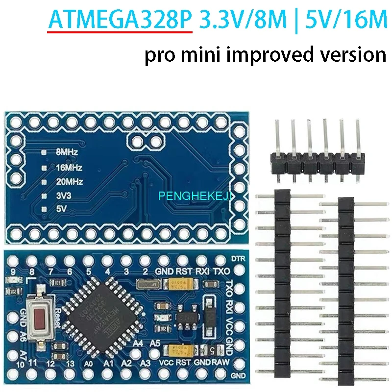 pro mini улучшенный ATMEGA328P 3,3 В/8 м |   Интерактивные средства 5В/16М