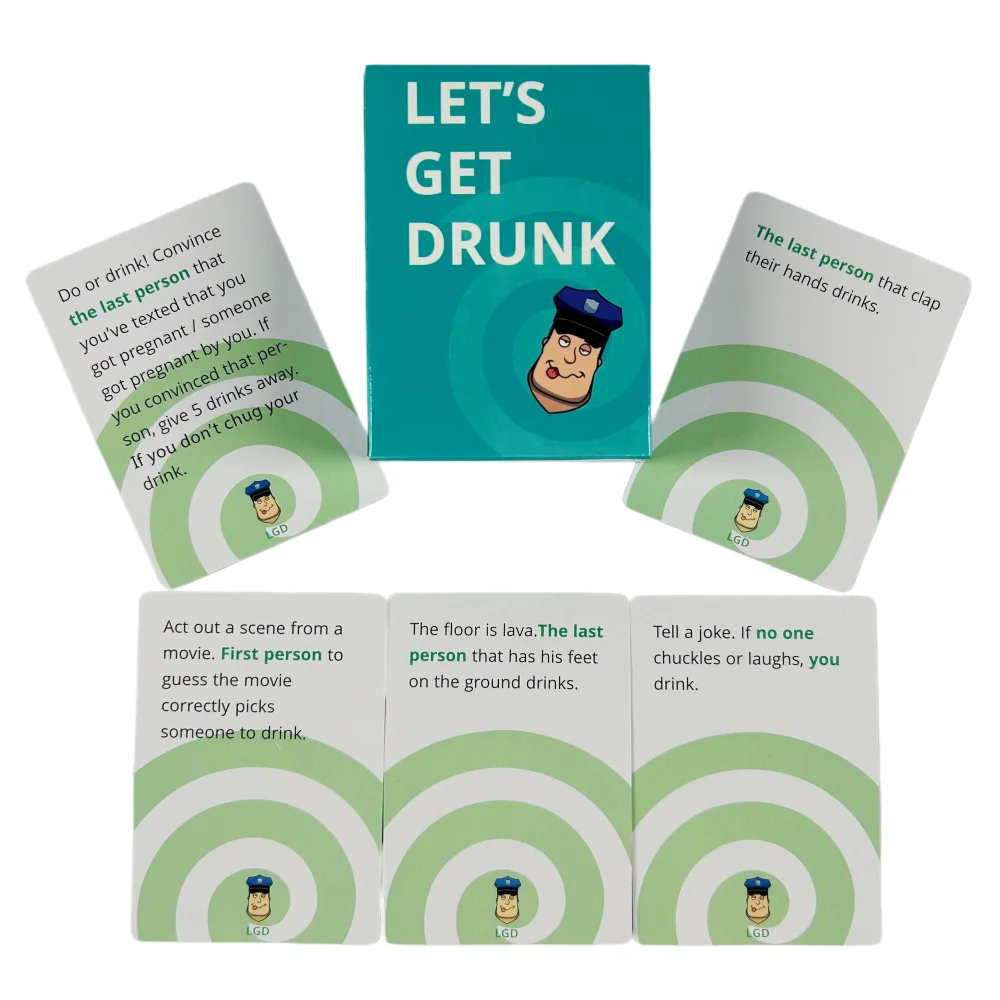 

Let's Get Drunk Drinking Card Game in Box English Version for Couples Parties Board Games